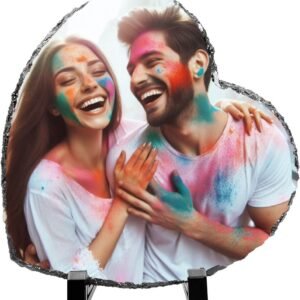 Love Takes Shape: Heart-Shaped Sublimation Rock Photo Frame