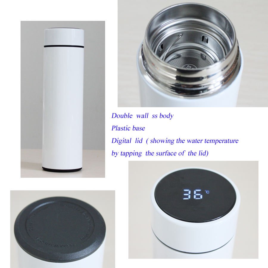 Stainless Steel Temperature Water Bottle with LED Temperature Display - Image 4