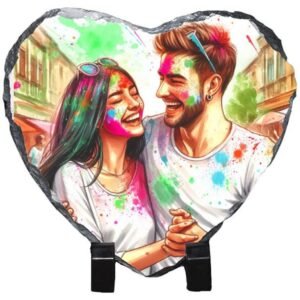 Love Takes Shape: Heart-Shaped Sublimation Rock Photo Frame