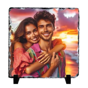 Capture Memories in a Modern Edge: Square Sublimation Rock Photo Frame