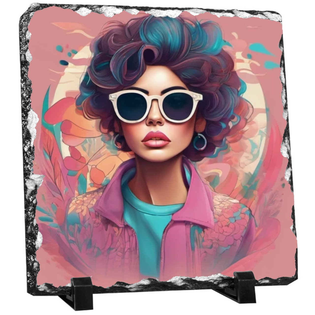 Capture Memories in a Modern Edge: Square Sublimation Rock Photo Frame