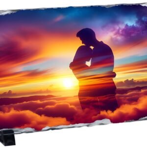 Capture Memories in Classic Style: Rectangular Sublimation Rock Photo Frame