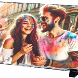 Capture Memories in Classic Style: Rectangular Sublimation Rock Photo Frame