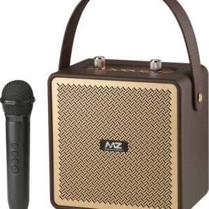 MZ M33VP (PORTABLE KARAOKE SPEAKER) Dynamic Thunder Sound with High Bass, 1500mAh 15 W Bluetooth Speaker (Brown, Stereo Channel)