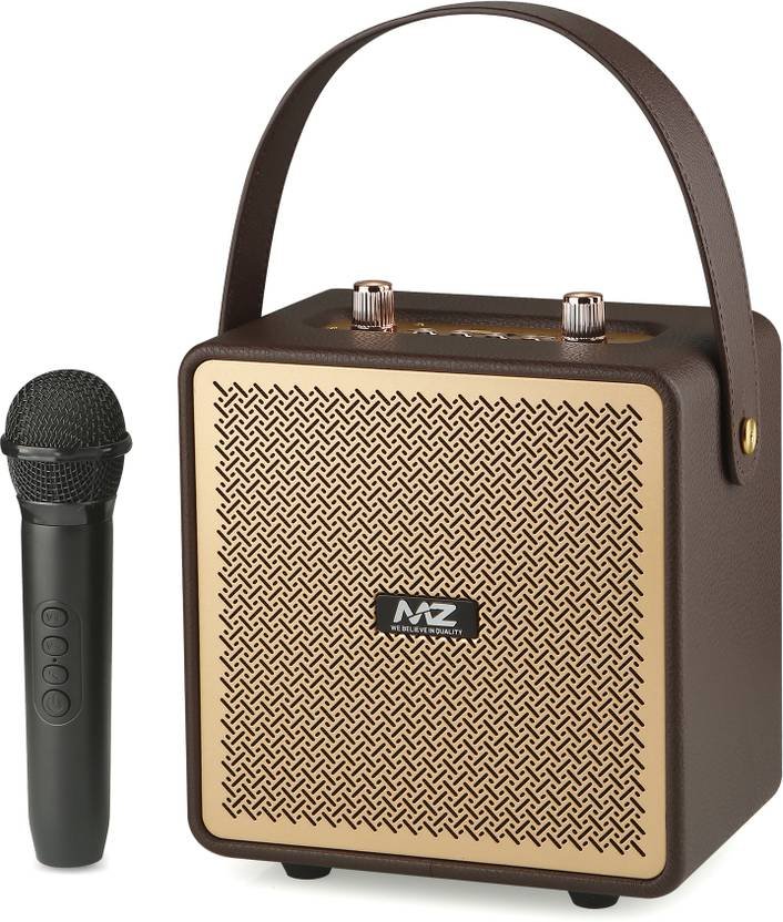 MZ M33VP (PORTABLE KARAOKE SPEAKER) Dynamic Thunder Sound with High Bass, 1500mAh 15 W Bluetooth Speaker (Brown, Stereo Channel) - Image 3