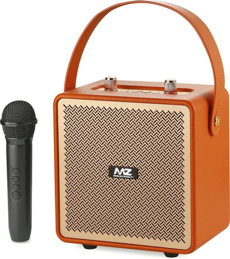 MZ M33VP (PORTABLE KARAOKE SPEAKER) Dynamic Thunder Sound with High Bass, 1500mAh 15 W Bluetooth Speaker (Brown, Stereo Channel) - Image 2