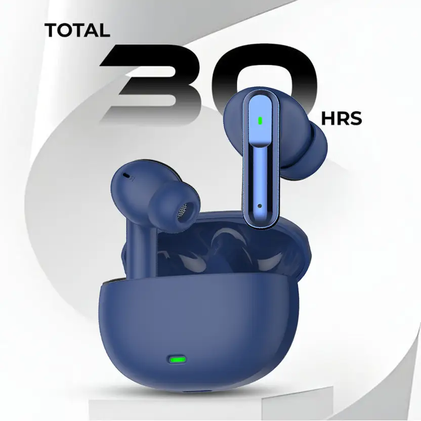 Qvee SB151 Airpods 13mm HD Dynamic Driver, Touch Controls Bluetooth Gaming TWS Bluetooth Gaming (Blue, True Wireless) - Image 3